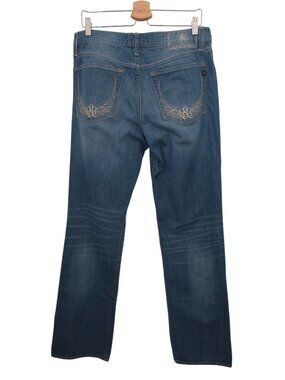 Rock & Republic NEIL Straight Leg Distressed Blue Denim Jeans Men's Sz 33x32